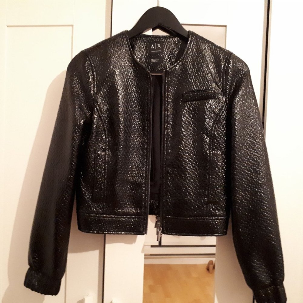 Armani Exchange Faux leather jacket Size 2